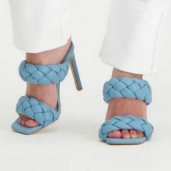 BRAND NEW STEVE MADDEN WOMEN"S CHUNKY BRAIDED STRAP DETAILS KENLEY HEELE… - Picture 5 of 14